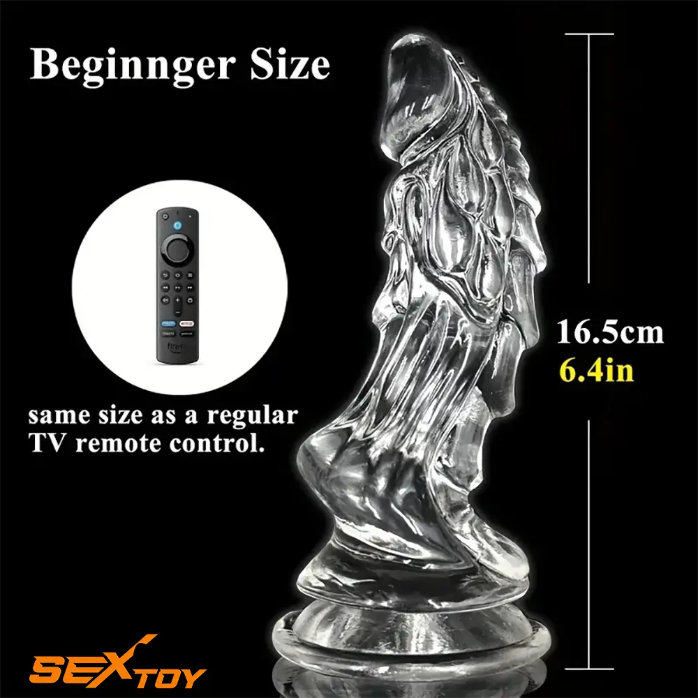 8.66in Clear Huge Spiked Monster Fantasy Dildo For Women Love Toy Male Sex Toy