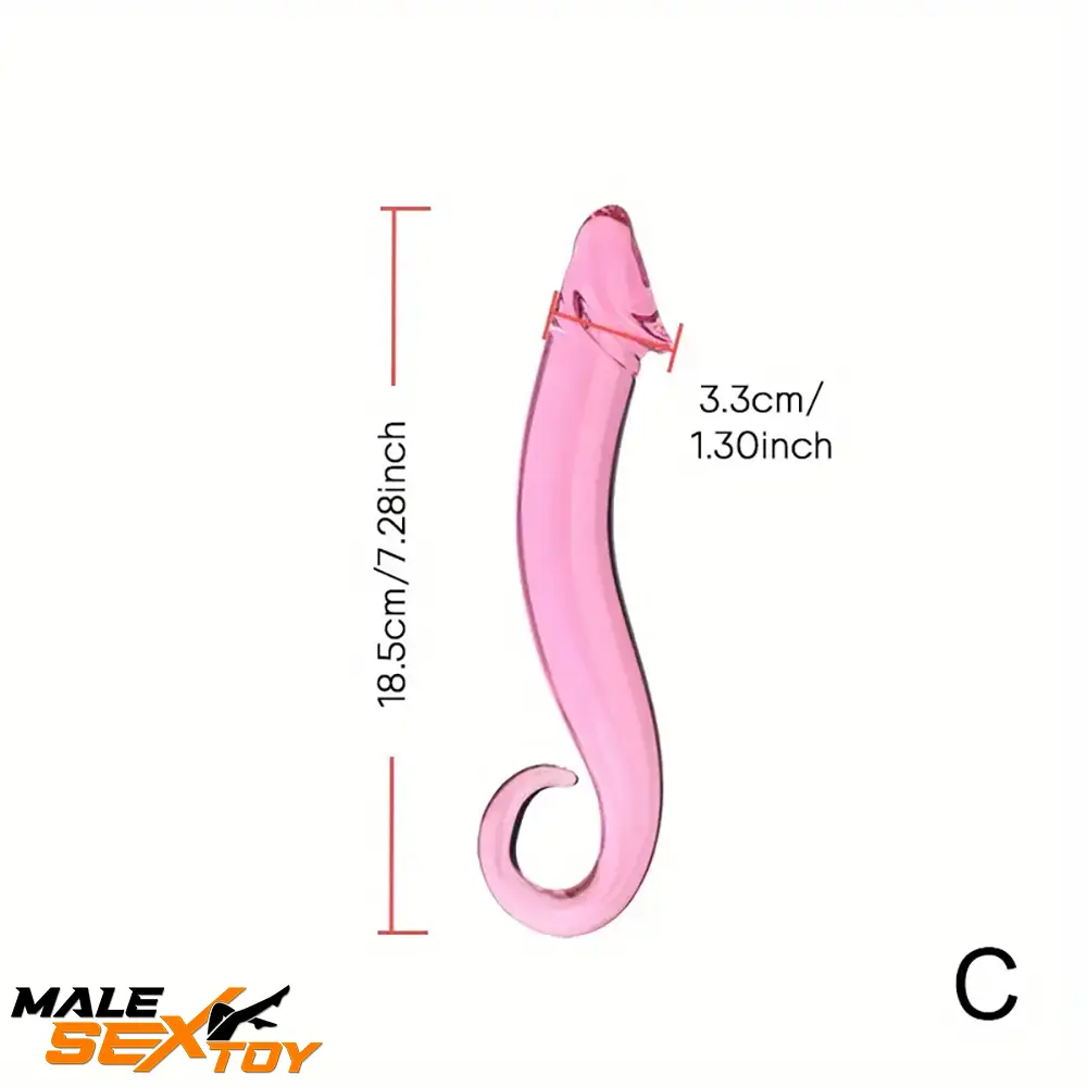 7.09in 7.28in 7.48in Clear Unisex Glass Crystal Dildo For G Spot Love Male Sex Toy