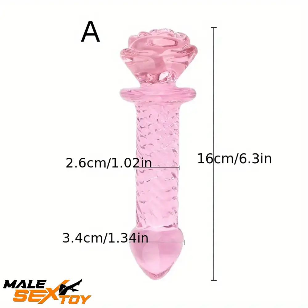 5.4in 5.7in Clear Elegant Unisex Glass Crystal Dildo For Female Using Male Sex Toy