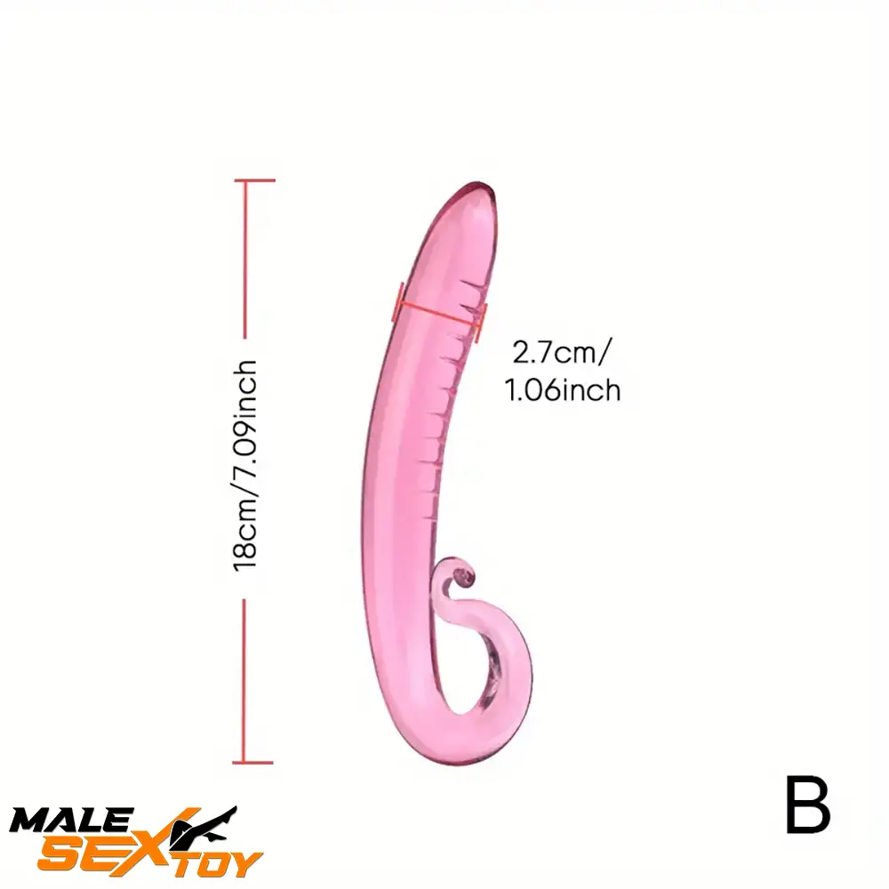 7.09in 7.28in 7.48in Clear Unisex Glass Crystal Dildo For G Spot Love Male Sex Toy