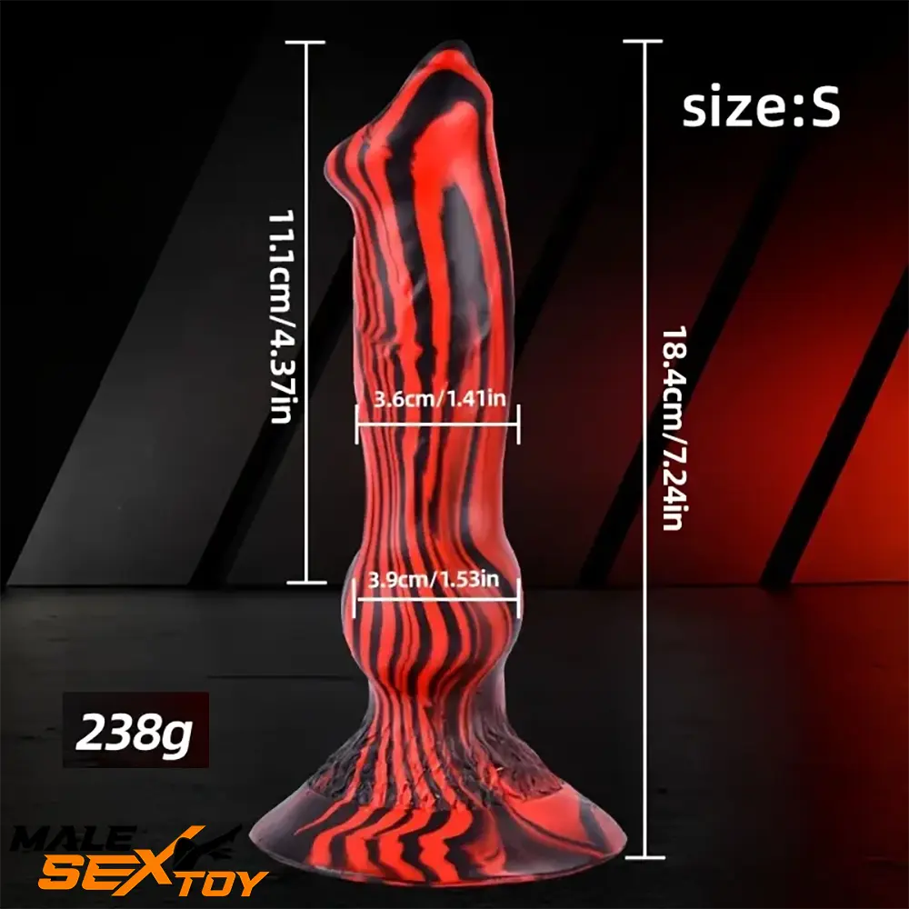7.24in 7.51in 9.84in 10.62in 12.99in Animal Dog Silicone Soft Dildo Male Sex Toy