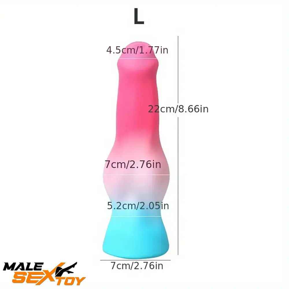 5.31in 7.09in 8.66in Dog Cock knot Silicone Thick Soft Female Dildo Male Sex Toy