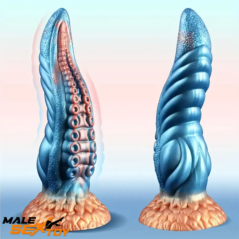 9.4in Silicone Octopus Tentacle Fantasy Thick Big Soft Dildo For Clit