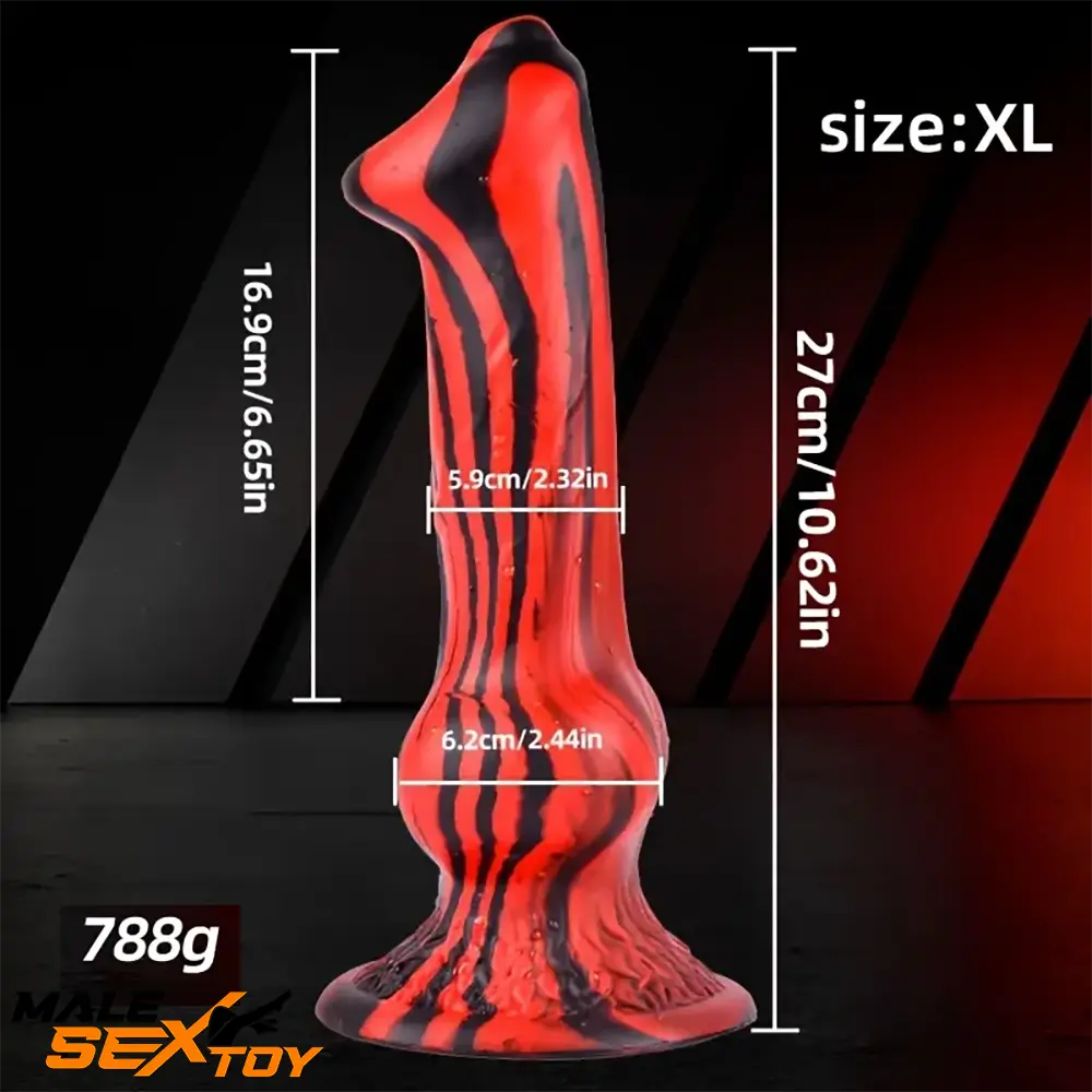 7.24in 7.51in 9.84in 10.62in 12.99in Animal Dog Silicone Soft Dildo Male Sex Toy