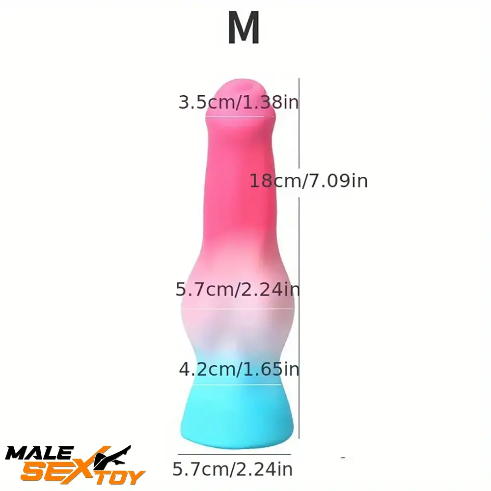 5.31in 7.09in 8.66in Dog Cock knot Silicone Thick Soft Female Dildo Male Sex Toy