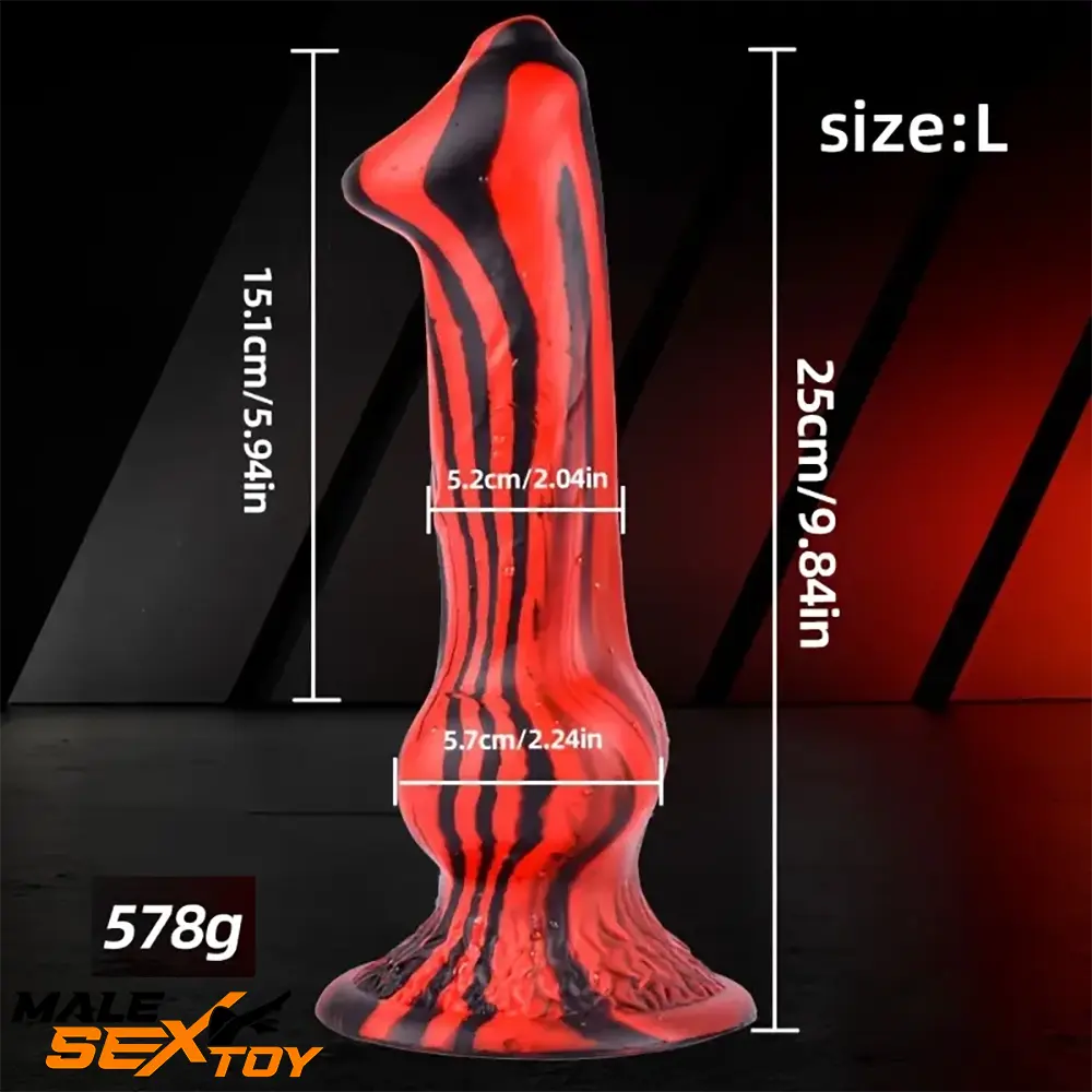7.24in 7.51in 9.84in 10.62in 12.99in Animal Dog Silicone Soft Dildo Male Sex Toy