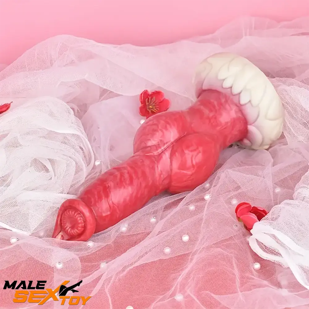 9.25in Unisex Big Dog Knot Silicone Soft Dildo For Prostate Vaginal Toy Male Sex Toy