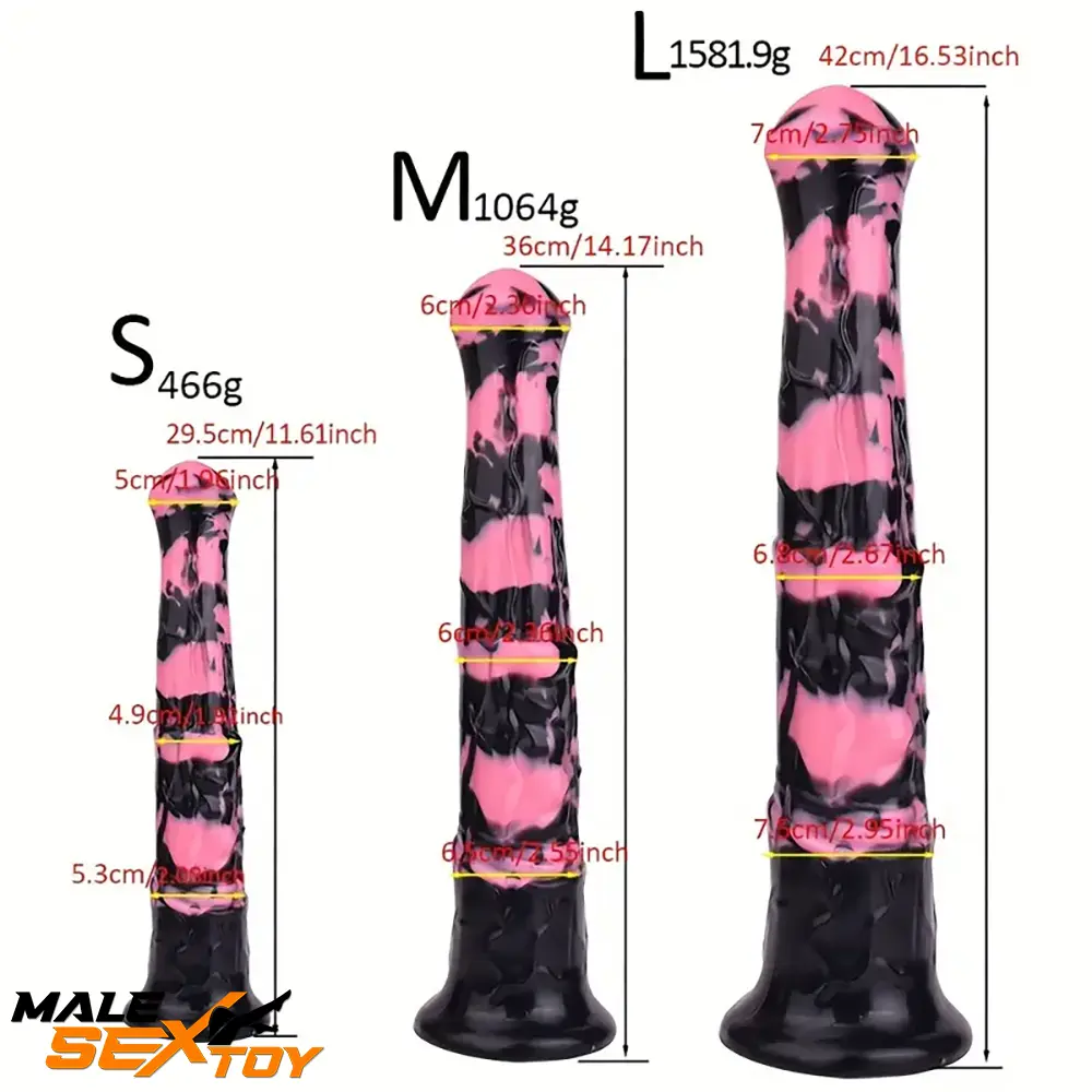 11.61in 14.17in 16.53in Big Long Realistic Animal Horse Cock Penis Dildo Male Sex Toy
