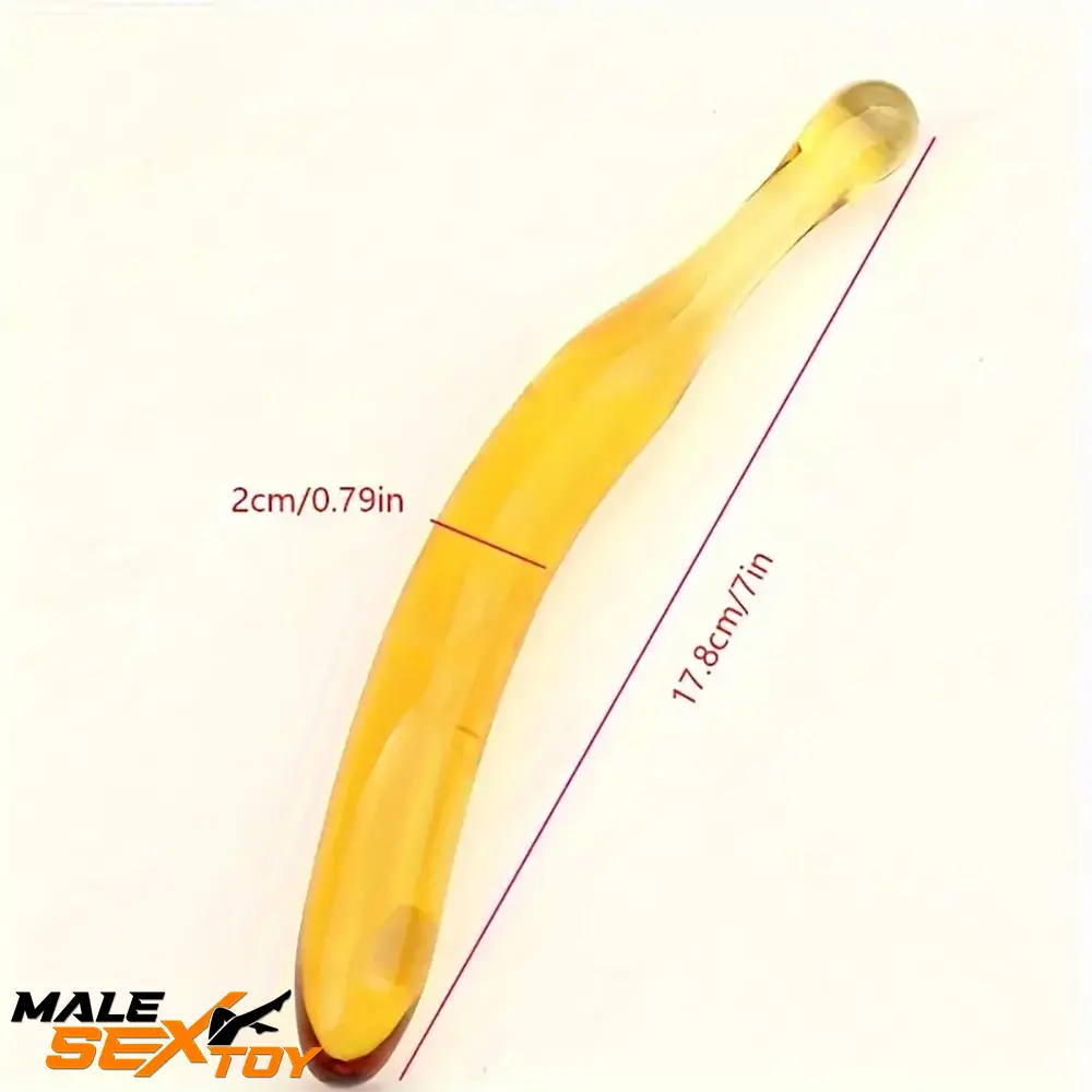 Multiple Lengths Colors Fruit Vegetable Crystal Clear Glass Plug Dildo Male Sex Toy