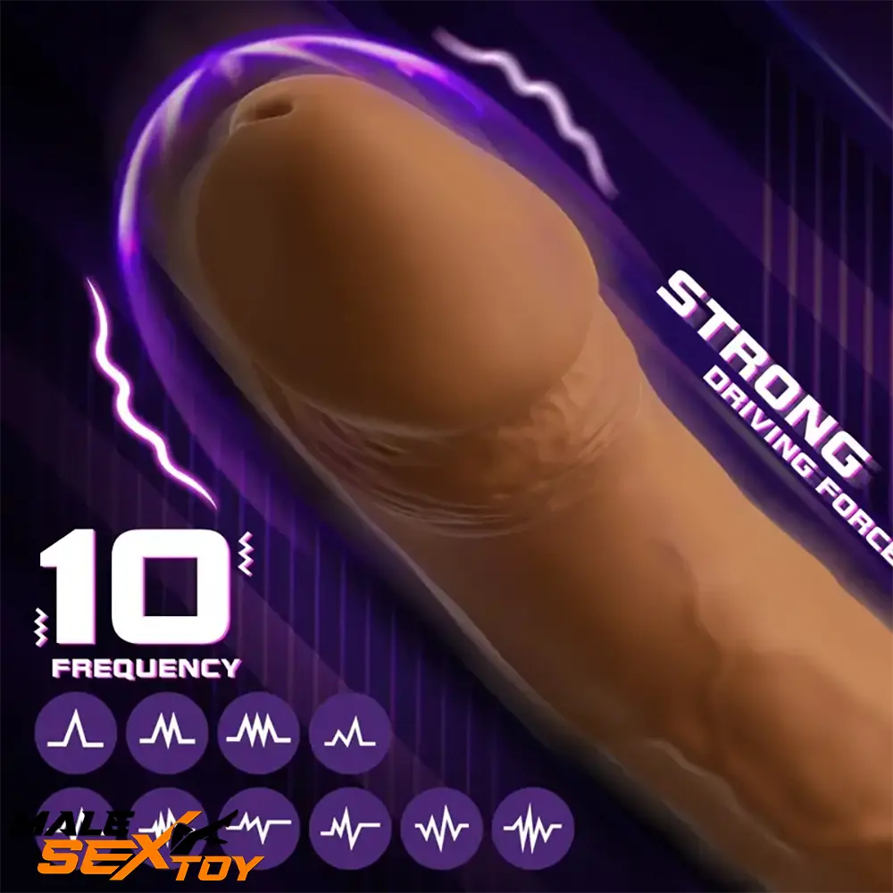 8.19in Big Vibrating Rotation Auto Dildo BDSM Sex Toy For Masturbation Male Sex Toy