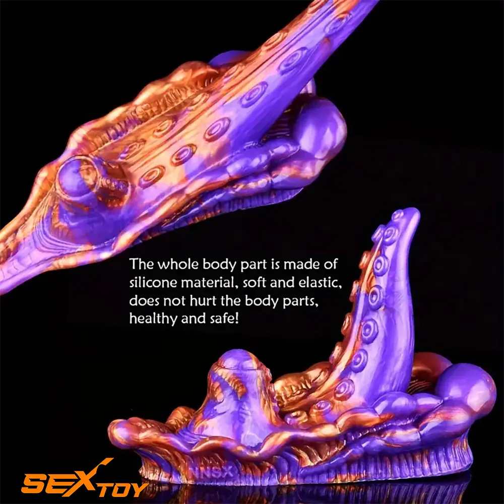 4.33in Small Octopus Tentacle Silicone Soft Female Dildo Anal Expander Male Sex Toy