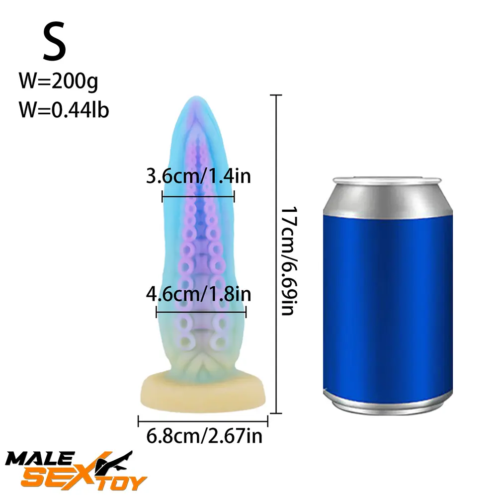 6.69in 7.87in 9.05in Fantasy Octopus Tentacle Silicone Soft Female Dildo Male Sex Toy