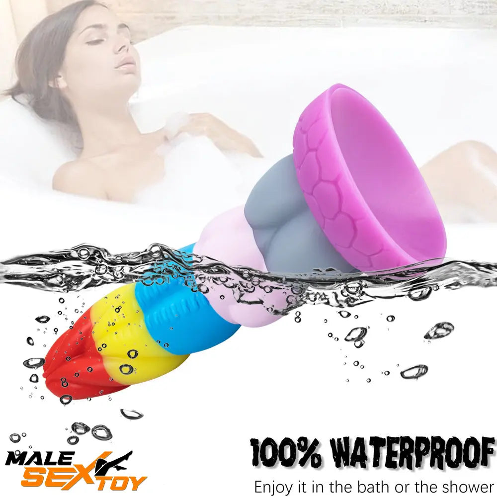 8.66in Silicone Rainbow Soft Big Dildo For Gay LGBT Vaginal Love Male Sex Toy