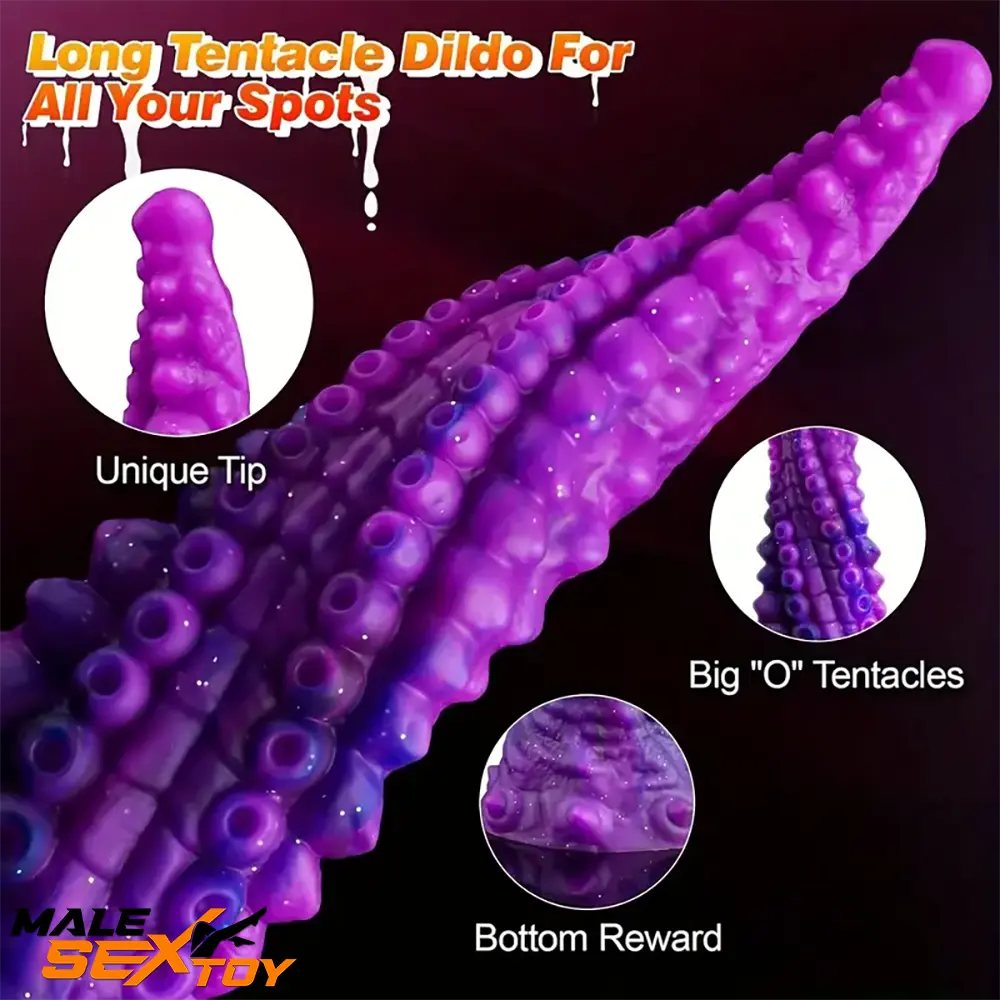 10in Big Octopus Tentacle Silicone Soft Dildo For Anal Prostate Female Male Sex Toy