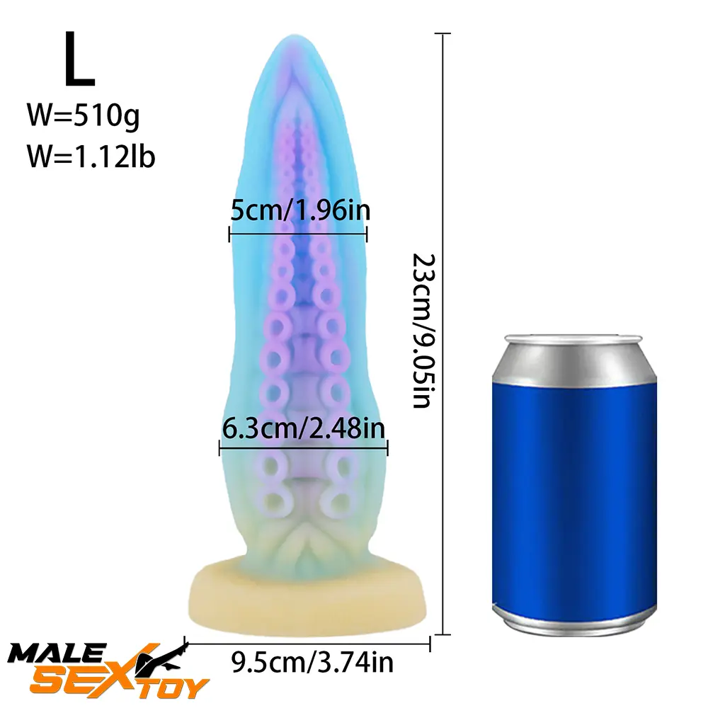 6.69in 7.87in 9.05in Fantasy Octopus Tentacle Silicone Soft Female Dildo Male Sex Toy