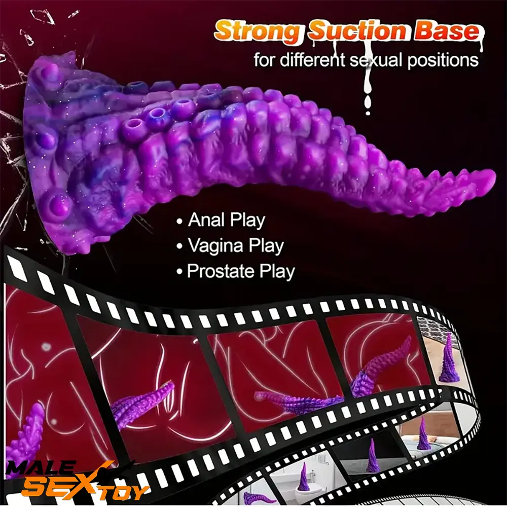 10in Big Octopus Tentacle Silicone Soft Dildo For Anal Prostate Female Male Sex Toy