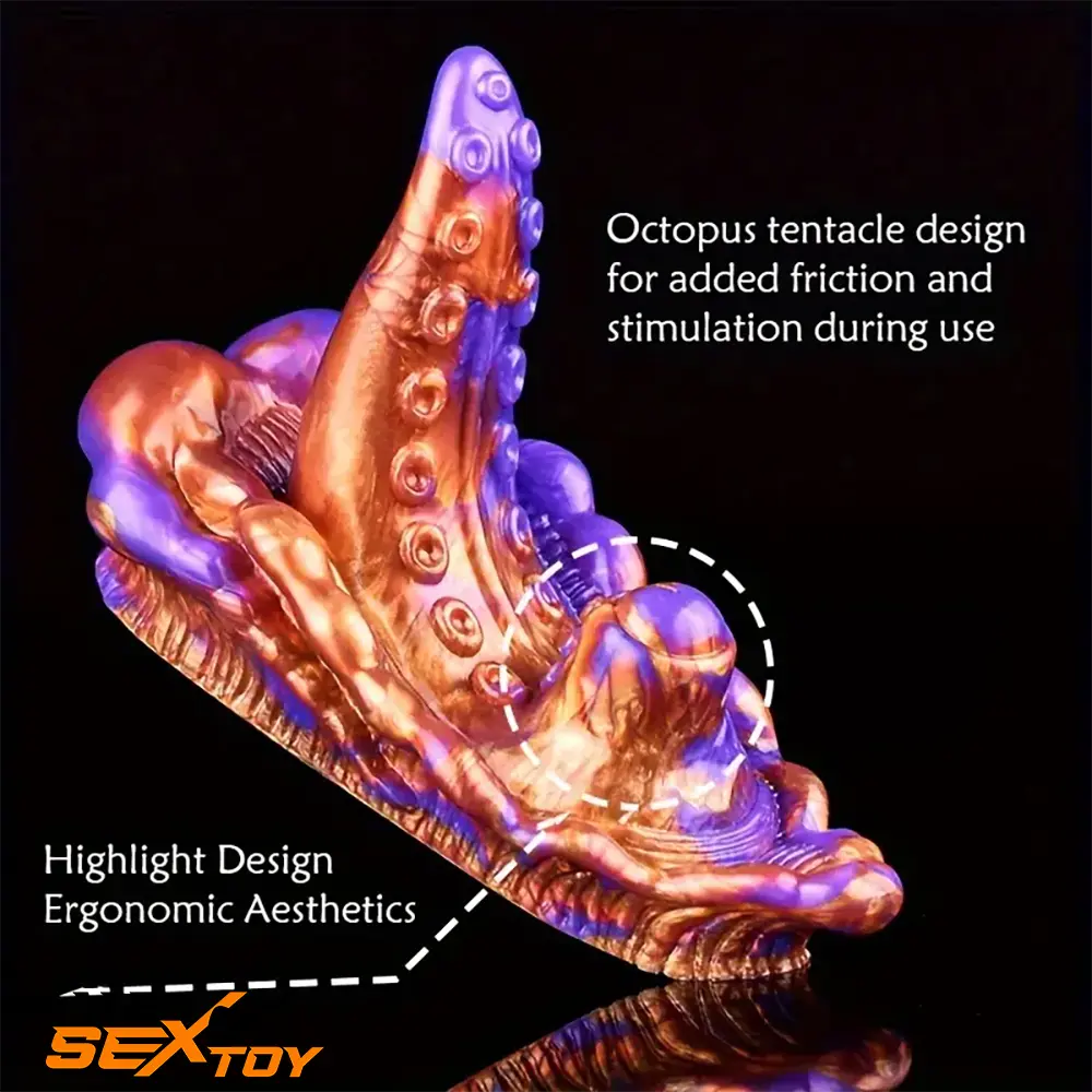 4.33in Small Octopus Tentacle Silicone Soft Female Dildo Anal Expander Male Sex Toy