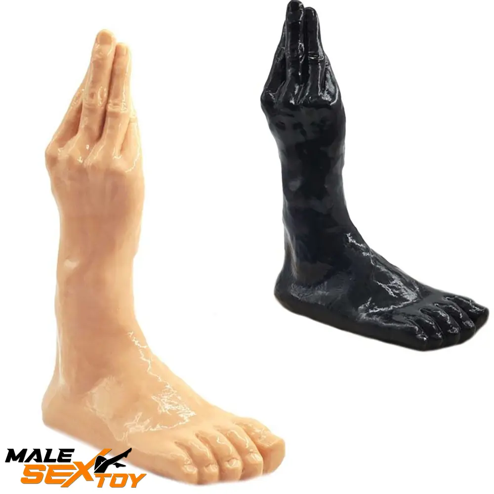10.4in Fantasy Big Black Hand Fist Feet Dildo For Anal Expansion Love
