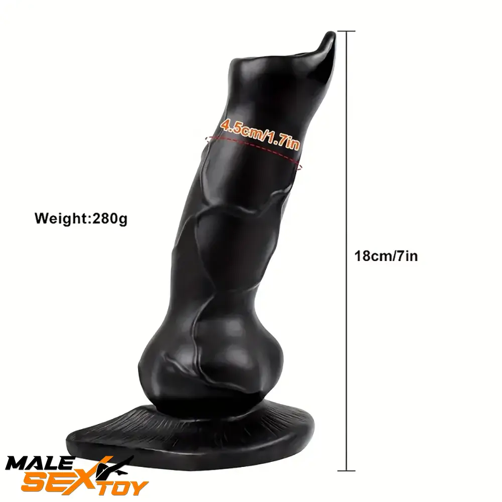 7in Real Animal Dog Knot Dildo Penis Anal Expander For Anus Clit Use Male Sex Toy