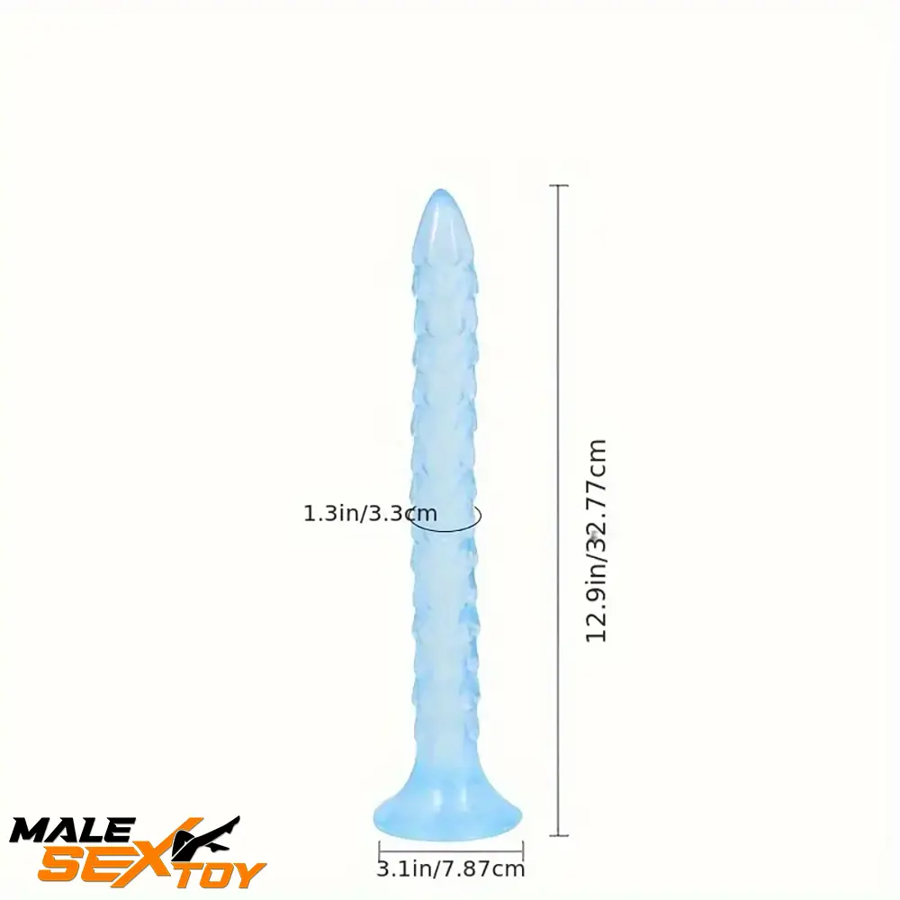 12.9in Big Spiked Long Skinny Dildo For Anus Stimulation With Scales 12.9in Big Spiked Long Skinny Dildo For Anus Stimulation With Scales