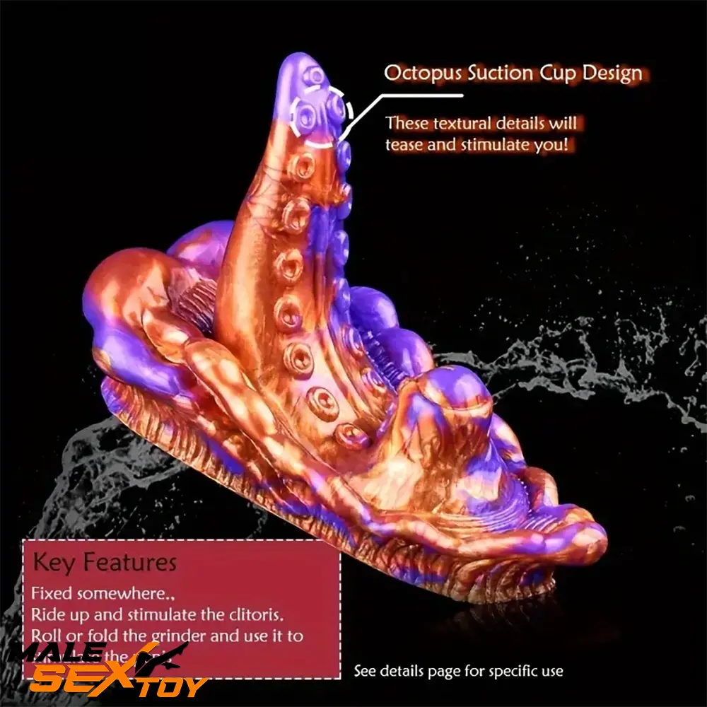 4.33in Small Octopus Tentacle Silicone Soft Female Dildo Anal Expander Male Sex Toy