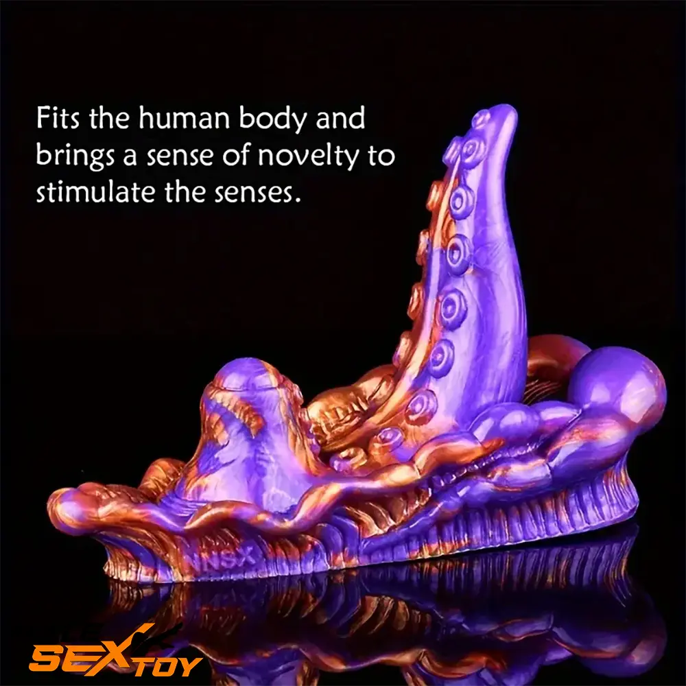 4.33in Small Octopus Tentacle Silicone Soft Female Dildo Anal Expander