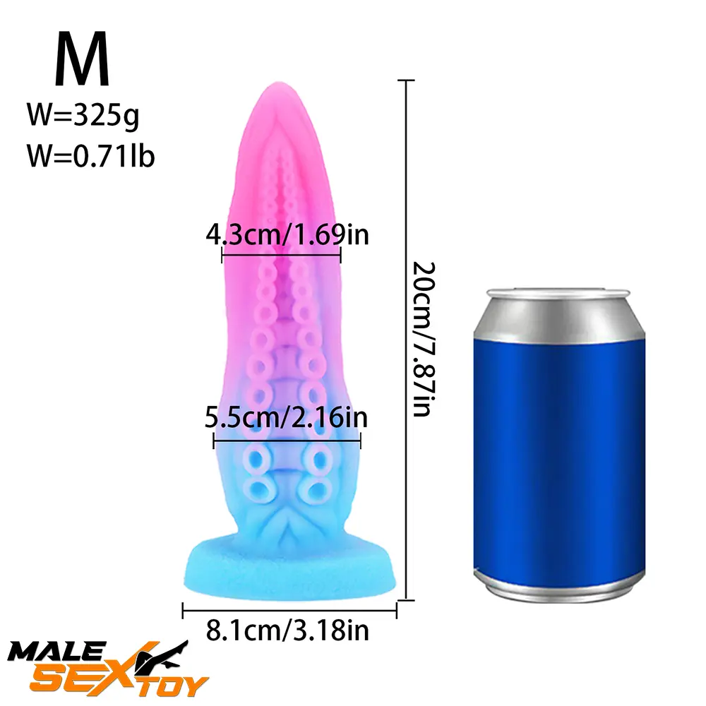6.69in 7.87in 9.05in Fantasy Octopus Tentacle Silicone Soft Female Dildo Male Sex Toy