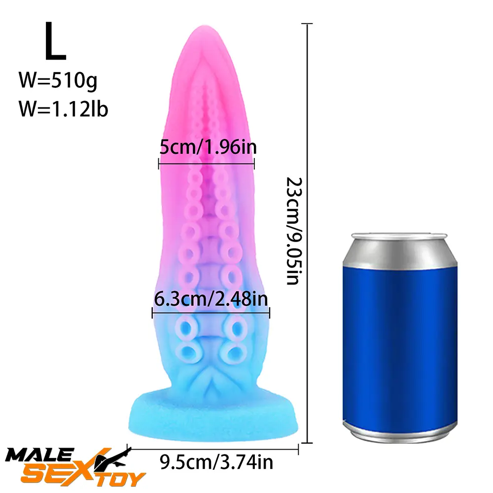 6.69in 7.87in 9.05in Fantasy Octopus Tentacle Silicone Soft Female Dildo Male Sex Toy