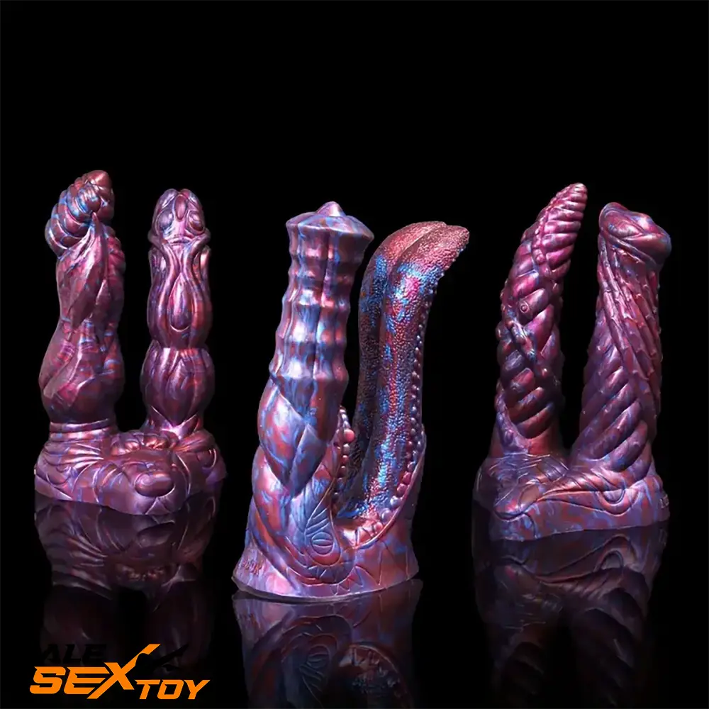 7.64in 7.99in 8.07in Fantasy Silicone Double Heads Dildo For Gay Sex Male Sex Toy