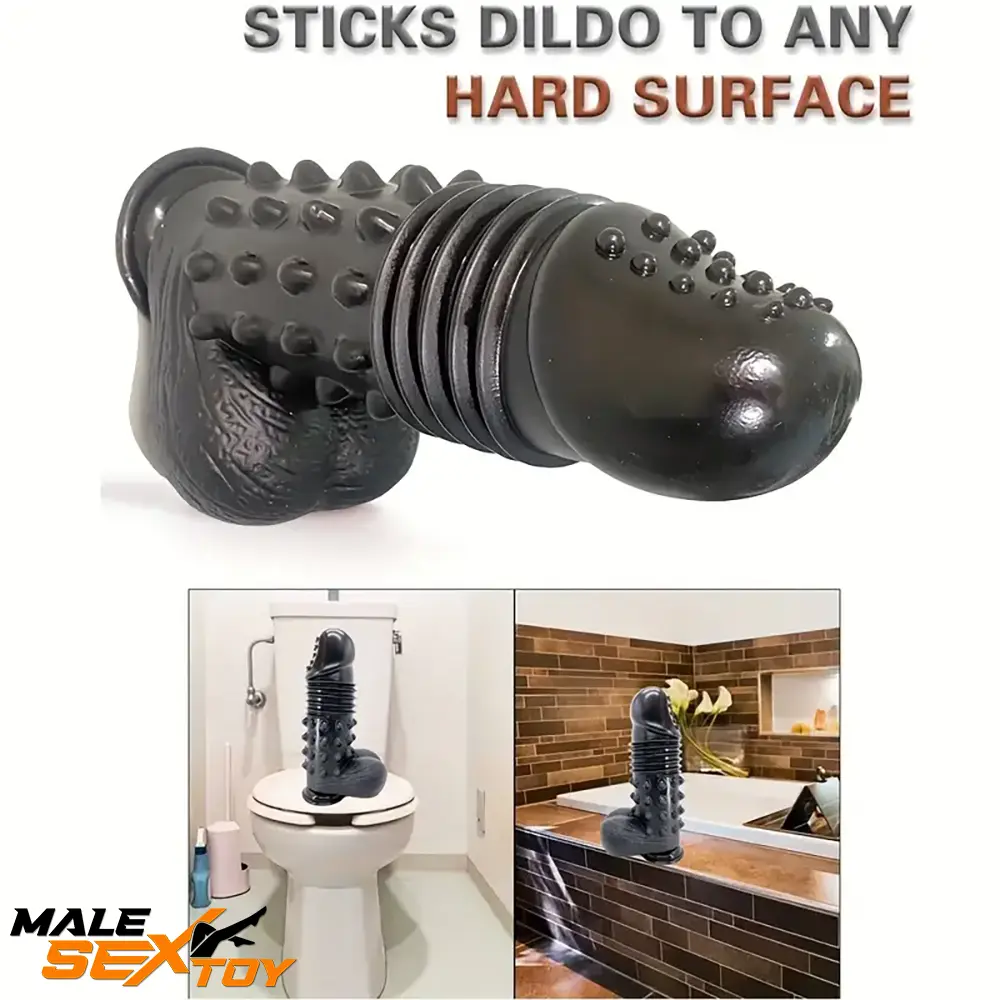 11in Big Black Spiked Barbed Dildo For Women Men Sex Real Love Male Sex Toy