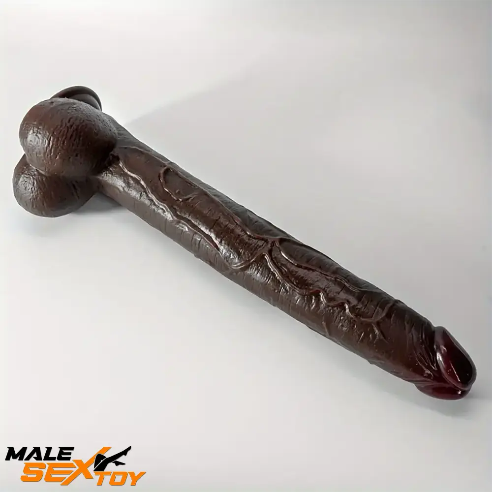 12.2in 14.1in 16.5in Extra Long Big Ebony Silicone Dildo For Adults Male Sex Toy