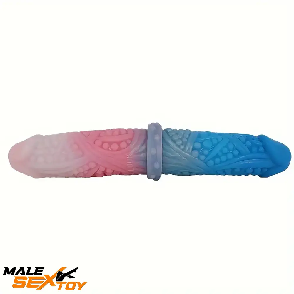 10.62in Tortoise Design Silicone Soft Large Double-headed Spiked Dildo Male Sex Toy