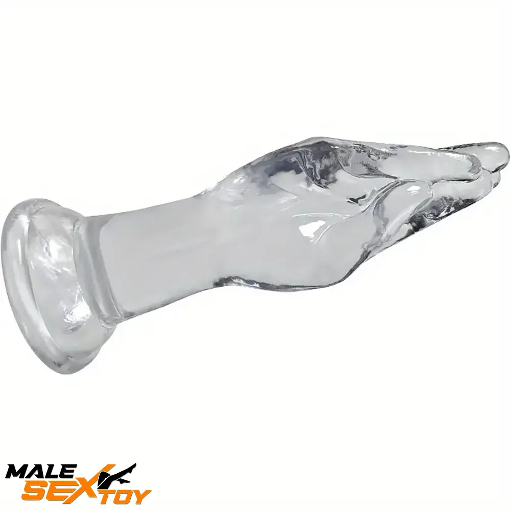 9.6in Big Clear Fist Hand Dildo Adult Sex Toy For Anal Fisting Lovers Male Sex Toy