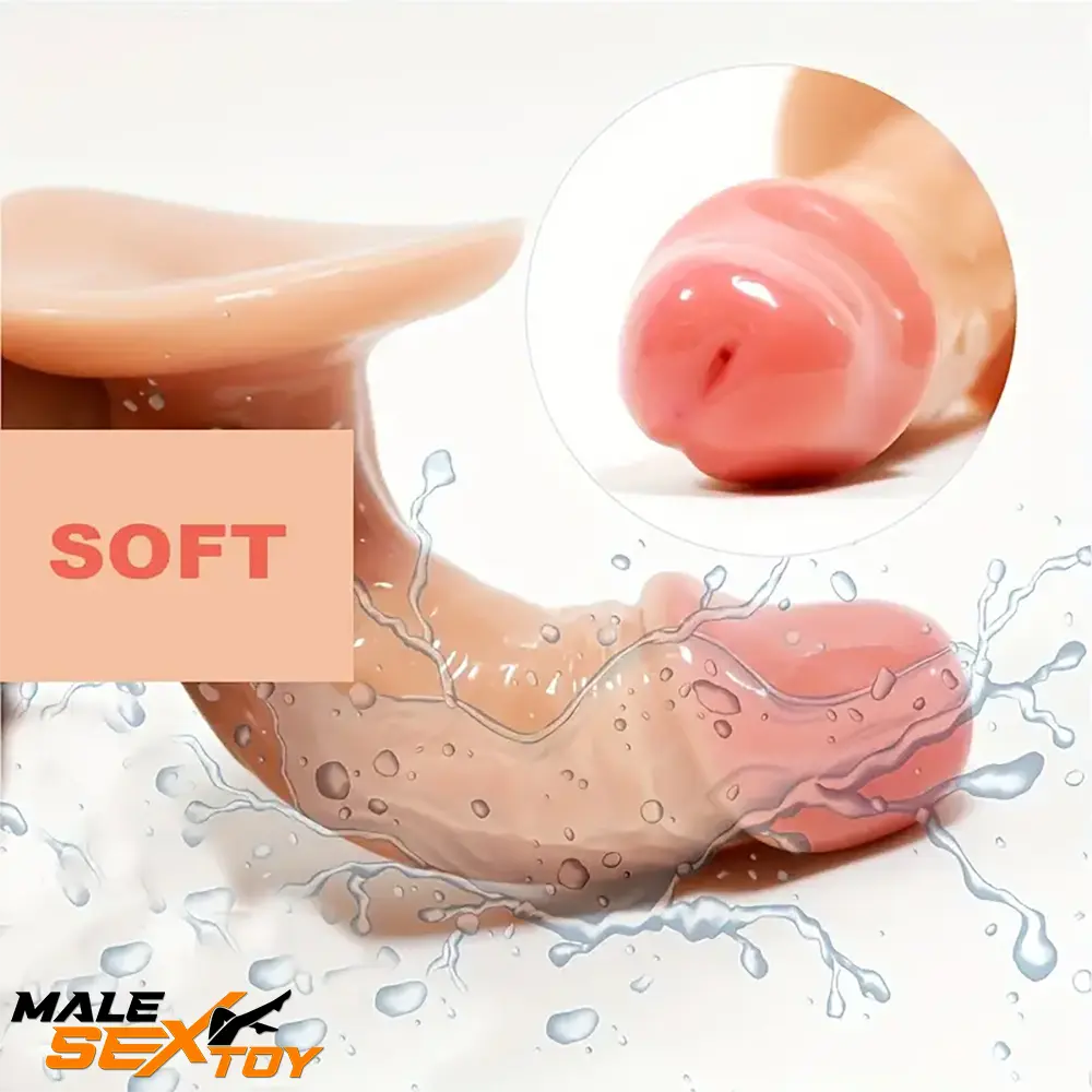 4.33in Mini Realistic Female Male Flesh Like Skin Dildo With Sucker Male Sex Toy