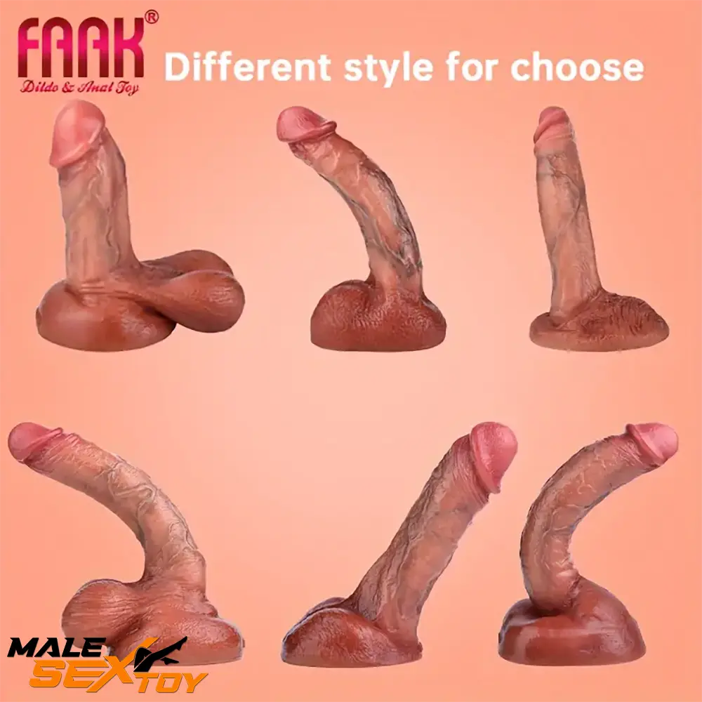 Six Lengths Liquid Silicone Realistic Skin Feeling Dildo For G Spot Male Sex Toy