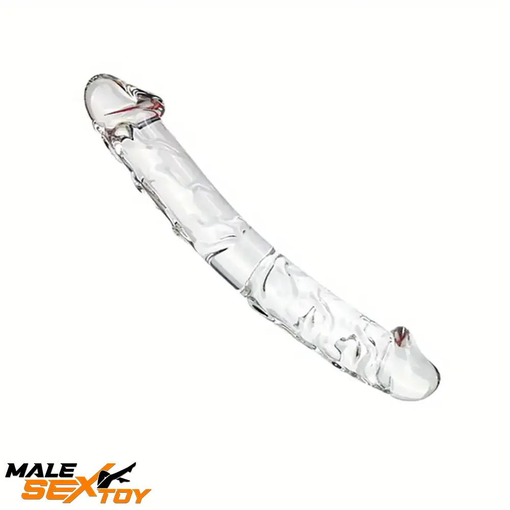 6.49in 8.26in Glass Dual Heads Dildo For Female Vaginal Stimulation Male Sex Toy