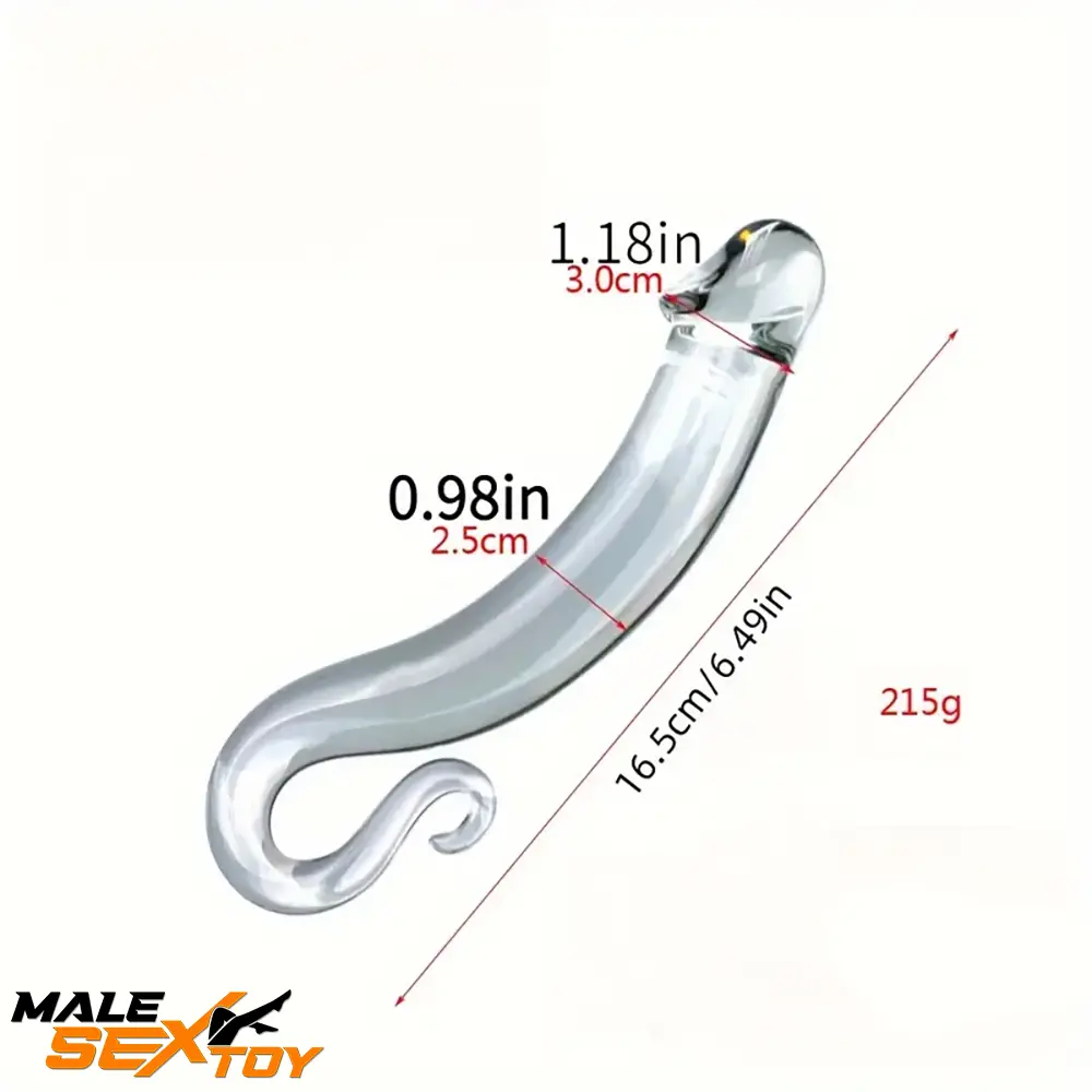 6.49in 8.26in Glass Dual Heads Dildo For Female Vaginal Stimulation Male Sex Toy