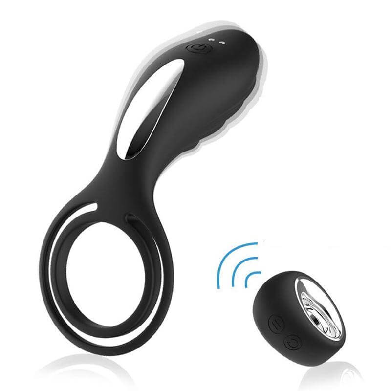 High Quality Two Rings Vibrating Remote Control Cock Ring Male sex toy