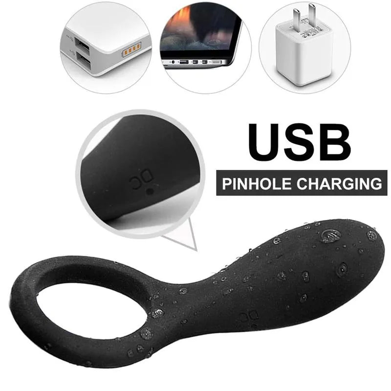 High Quality Silicone 6 Vibrating Modes Cock Ring For Men Male sex toy