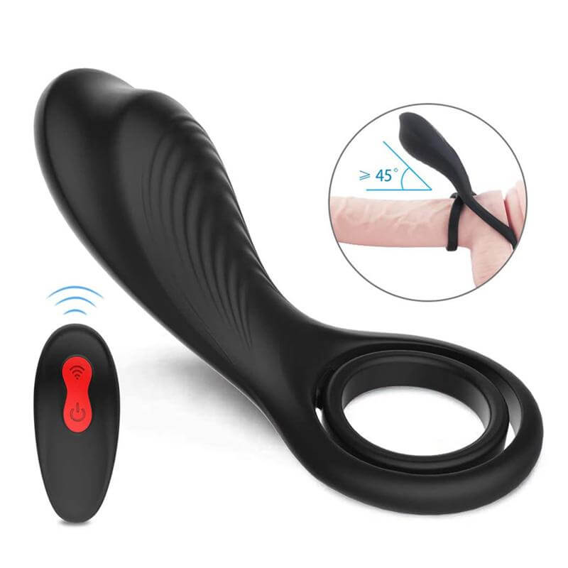 9 Patterns Vibration Remote Control Cock Ring For Men