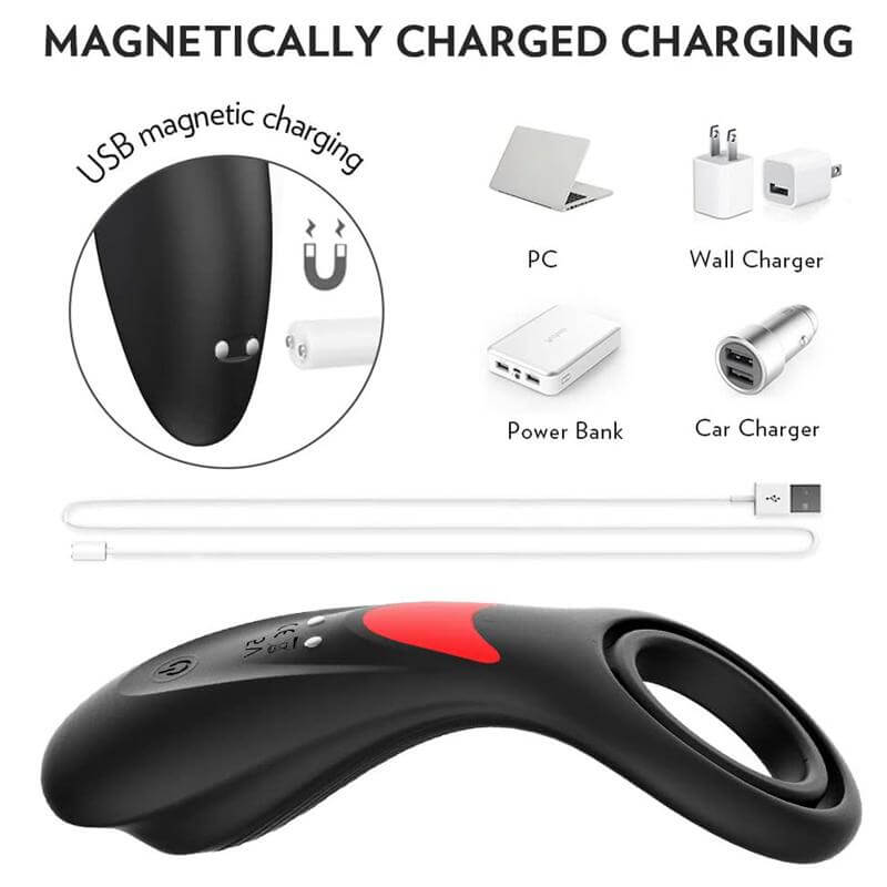 9 Patterns Vibration Remote Control Cock Ring For Men Male sex toy