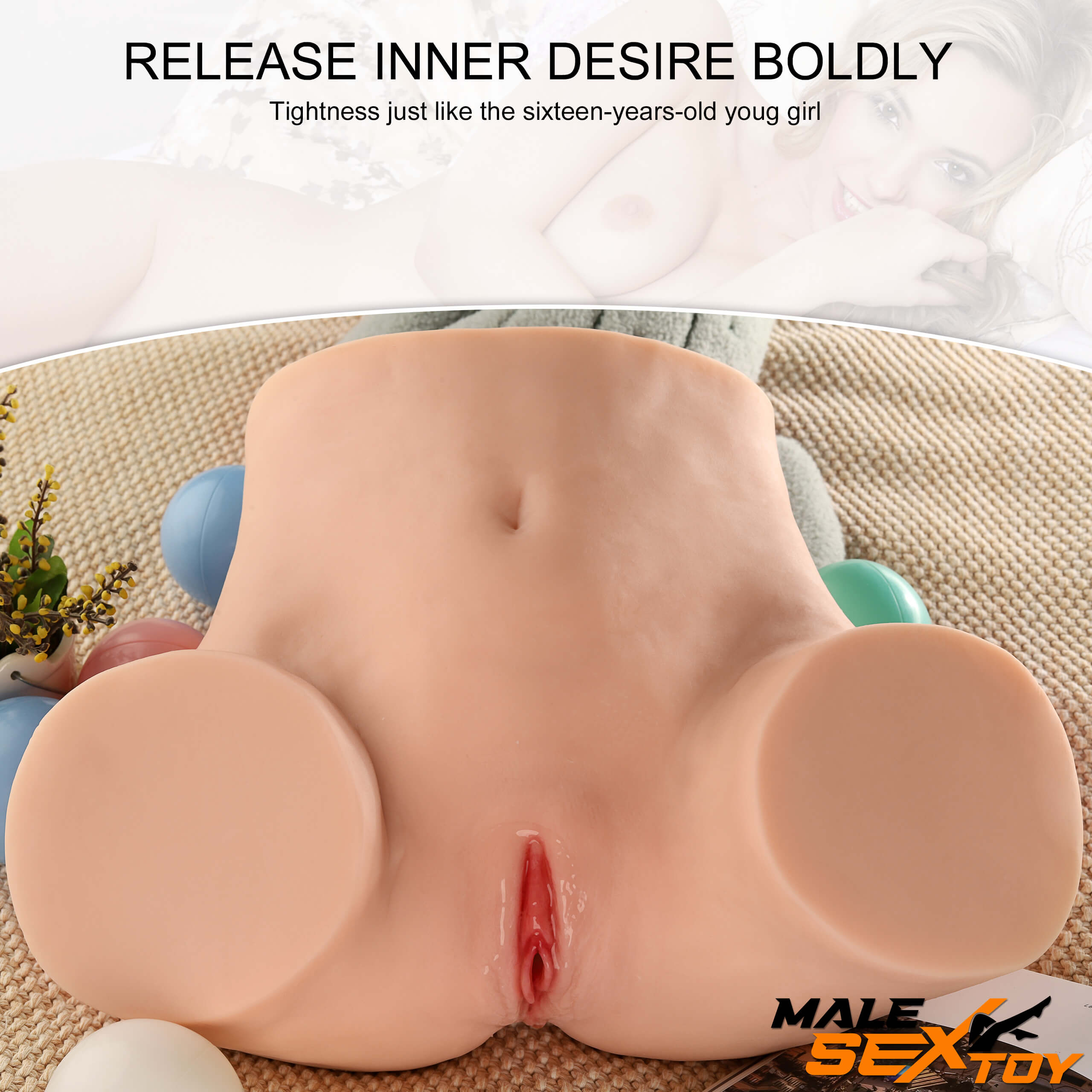17.9lb Realistic Big Butt Female Sex Torso Hip For Adult Love Male sex toy