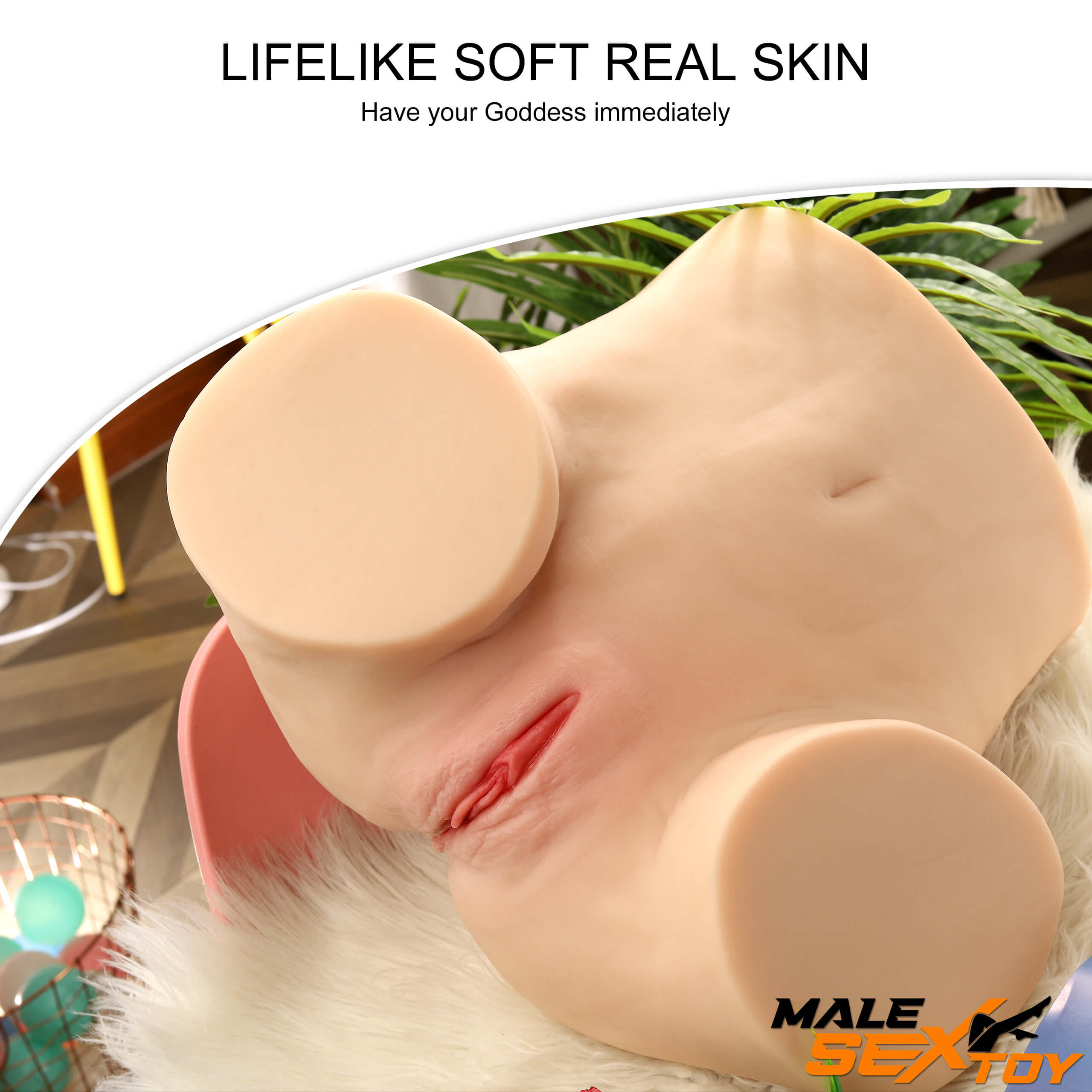 17.9lb Realistic Big Butt Female Sex Torso Hip For Adult Love Male sex toy