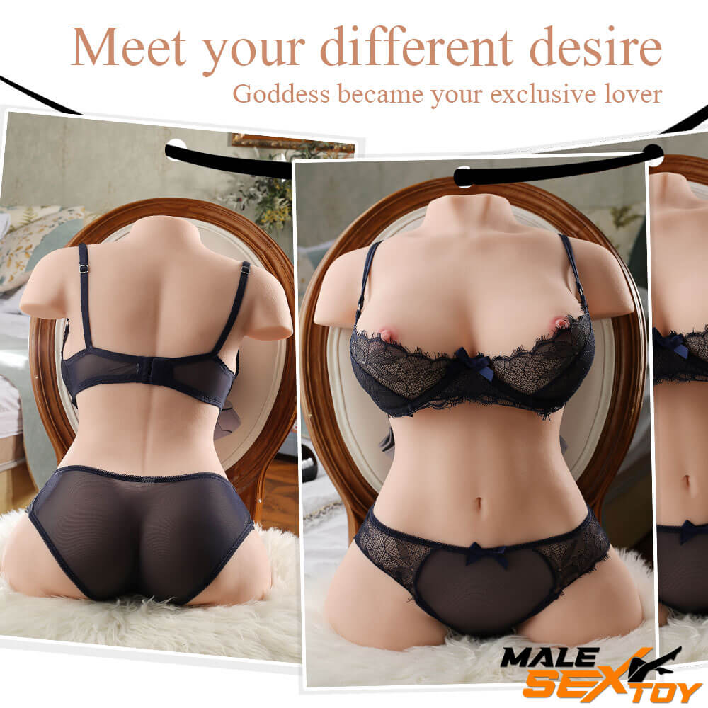 16.98lb 3in1 Realistic Masturbator Sex Doll Torso With Vagina Anus Male sex toy