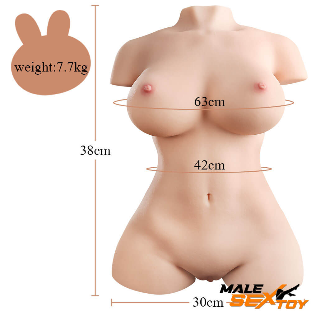 16.98lb 3in1 Realistic Masturbator Sex Doll Torso With Vagina Anus Male sex toy